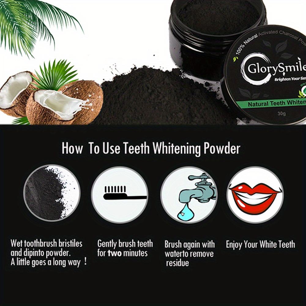 1pc 30g Coconut Activated Carbon Charcoal Teeth Whitening Powder Flavour Natural Organic Oral Hygiene Strong Cleaning Oral Care Tooth Powder