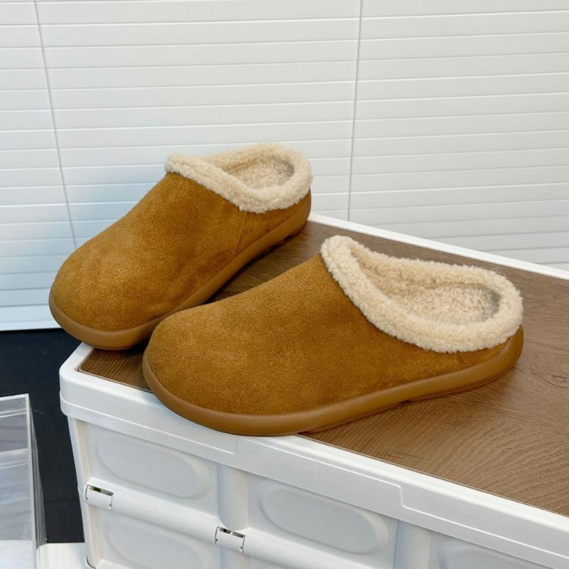 

Хлопковые тапочки женские новые зимние ретро из овечьей шерсти мягкая подошва круглый носок плоская подошва тапочки с закрытым носком 38