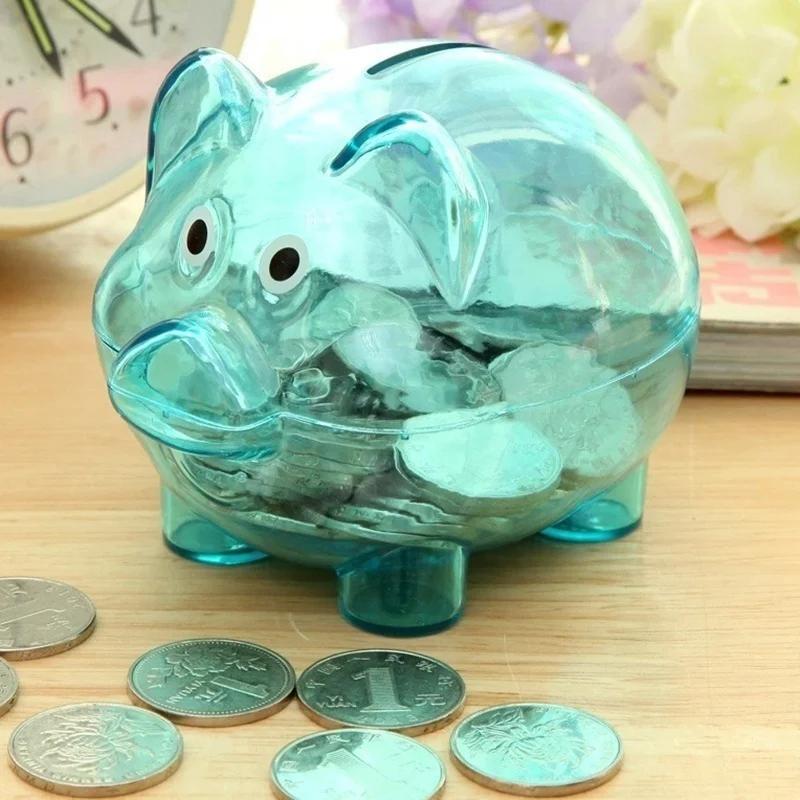 Creative Transparent Candy Color Children Piggy Bank Cute Colorful Piggy Bank Birthday Gift Piggy Bank