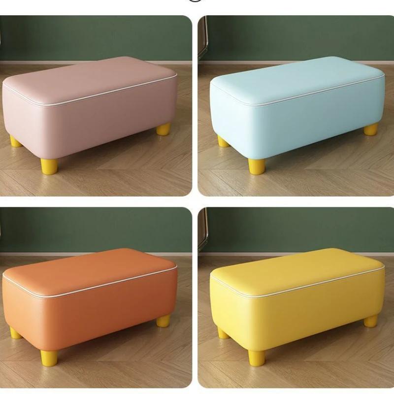 50CM Household Small Stool Sofa Low Stool Multi-Color Living Room Long Bench Shoe Changing Bedroom Furniture