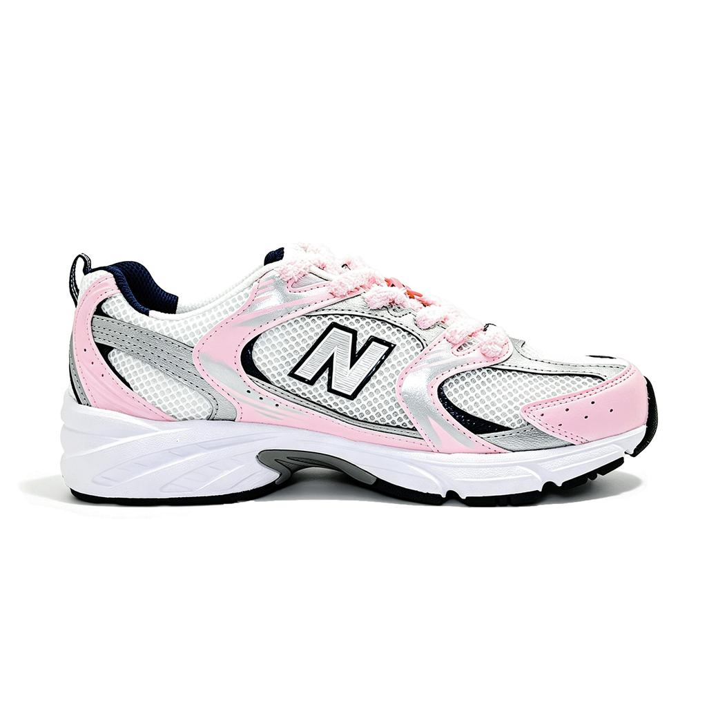 New Balance נעלי ריצה NB 530 בד עמיד להחלקה מגביהות גובה נמוכות יוניסקס כסף ורוד MR530SG(Team1962-LD)