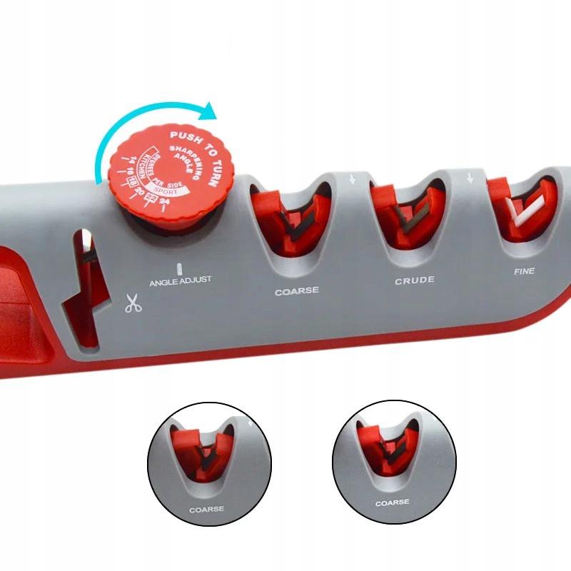 Scissors Knife Sharpener Adjustable Sharpening Angle 4 Sharpeners 4-In-1
