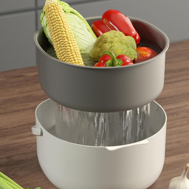 Fruit Ultrasonic Cleaner High Capacity Drain Grocery Basket Portable Fruit And Vegetable Cleansing Machine For Fruit Rice Bean
