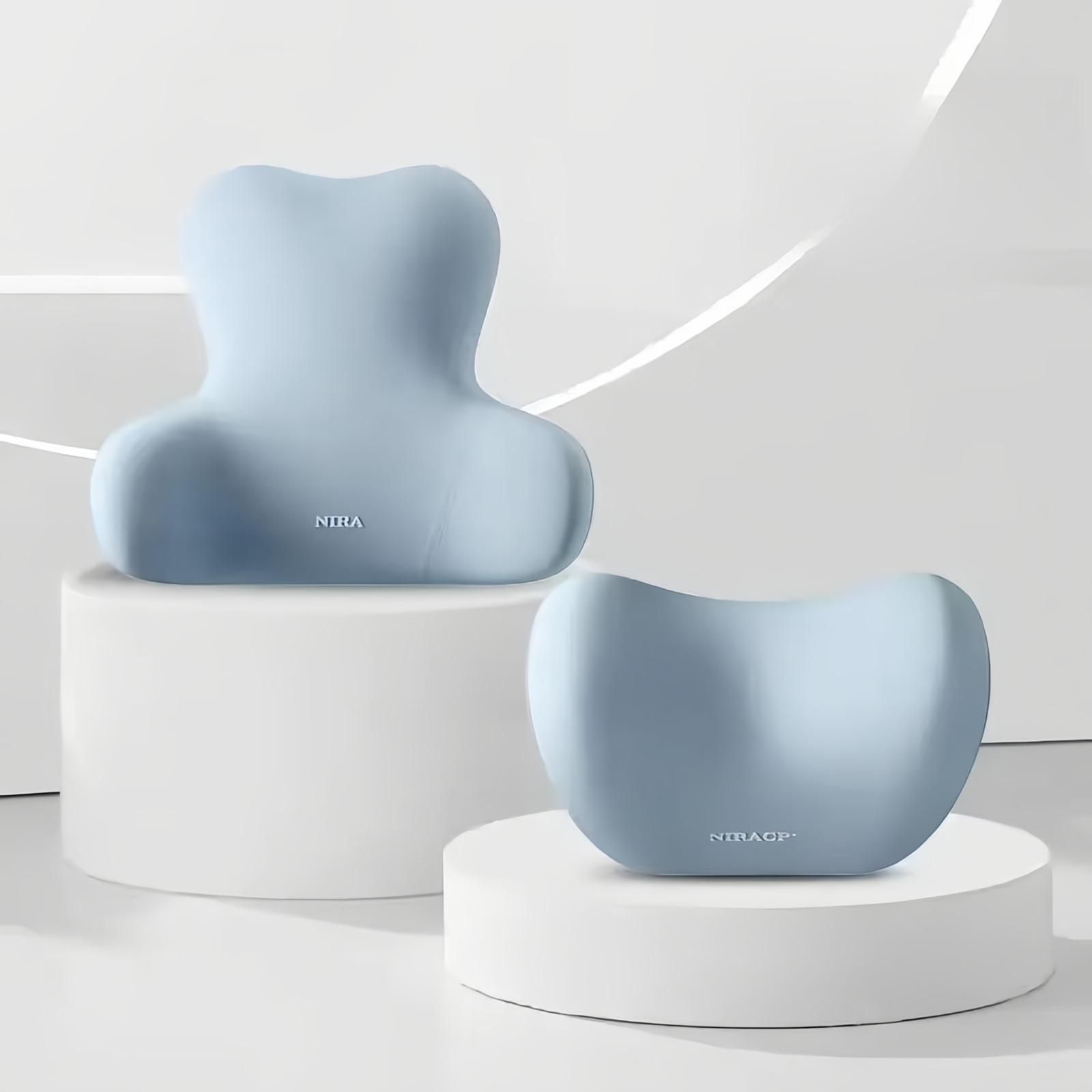 

2 шт. Автомобильный подголовник, поясничная поддержка, автомобильная подушка для шеи/поясничная подушка, спинка водительского сиденья, автомобильная подушка для вождения, поясничная поддержка, подушка для снятия усталости синий