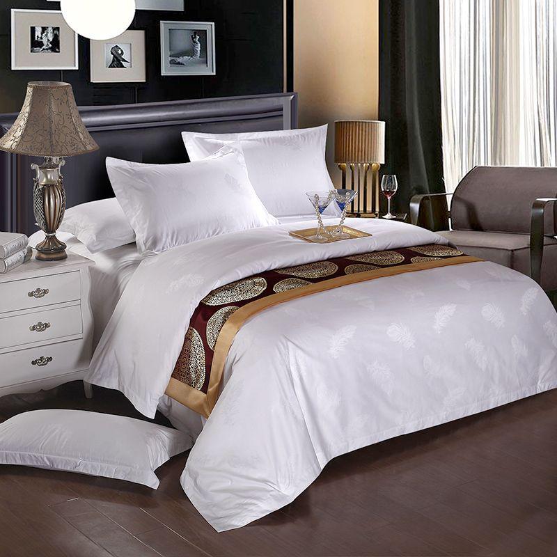 G5Z60 Pure Cotton Hotel Bedding Set - 3 or 4 Pieces (Duvet Cover, Bed Sheet, Fitted Sheet)