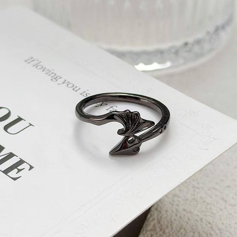 "Minimalist Dark Purple" Dark Punk Personality Delicate Zircon Ring Women'S Temperament Sweet Cool Wind Index Finger Ring