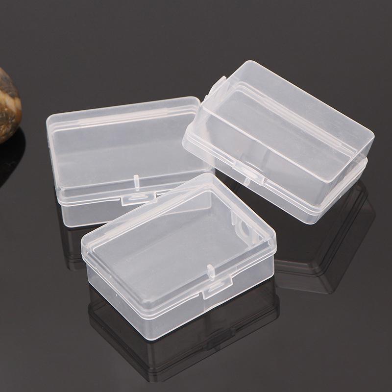 Transparente Aufbewahrungsbox aus Kunststoff, quadratisch, für kleine Gegenstände, Verpackungsboxen, Schmuck, Perlen, Behälter, Kleinigkeiten, Organizer