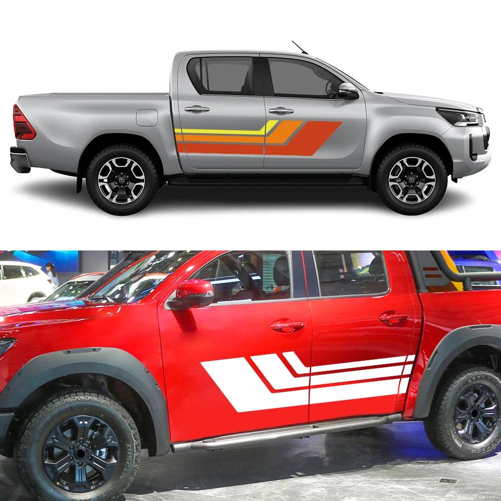 2 buc. Autocolante auto de stilizare a ușii laterale a camionetei pentru Toyota Hilux SR5 SR GR AN10 AN20 AN30 2005 Autocolante de vinil PVC Accesorii auto