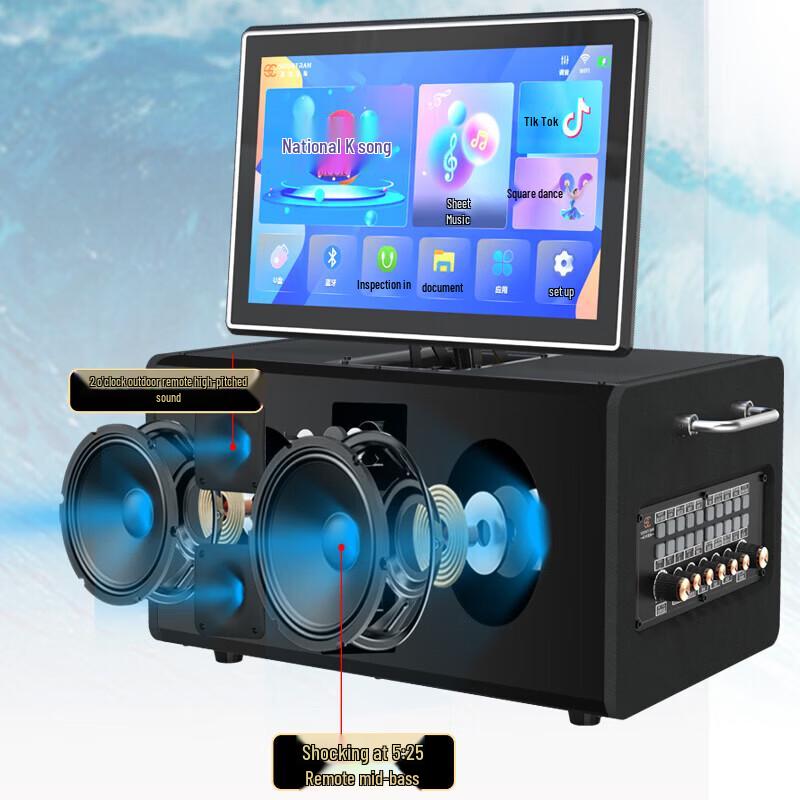 Songchuan International Outdoor Portable KTV Trolley Speaker with Dual Wireless Microphones (CN version)