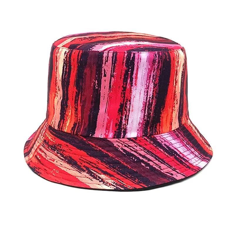 

Spring and Summer Cotton Print Bucket Hat Fisherman Hat Outdoor Travel Sun Cap for Men and Women 222 56-58cm wear