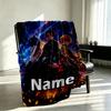 Custom Name Personalized Demon Slayer Print Blanket, Home Decor, Bedroom, Sofa, Camping, Couch, Gifts for Birthday Christmas