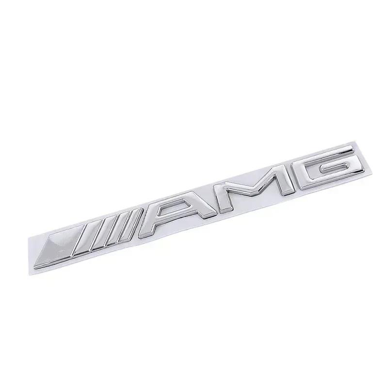 3d ABS Black AMG Emblem Letters Car Trunk Badge For Mercedes Benz W204 W205 W176 W177 W212 W213 AMG Sticker Accessories