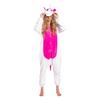 Damen Schlafanzug Overall Kigurumi Onesie Kostüm Einhorn Rosa 145-155 cm S