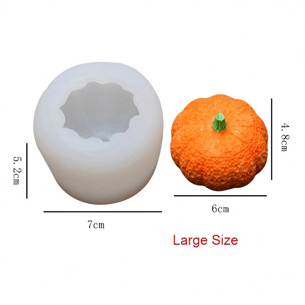 Silicone 3D Pumpkin Candle Mold Handmade Soap Scented Candles Making DIY Cake Chocolate Fondant Cake Mould Baking Tool Bakeware