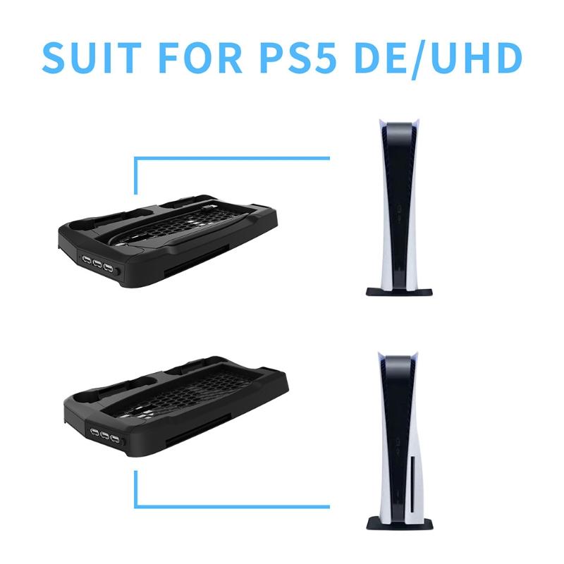 Vertical Stand for  Console and  5 Edition Charging Station Dock with  Controller Charger Port
