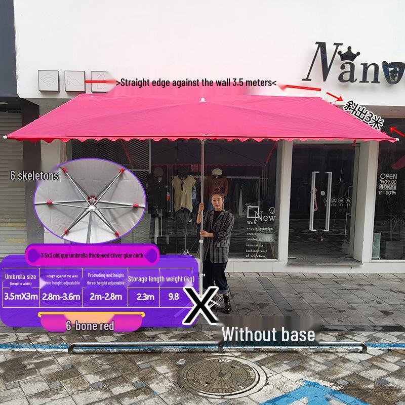 Commercial Outdoor Tilting Sunshade Umbrella: Large, Foldable, Thickened Awning for Sun Protection