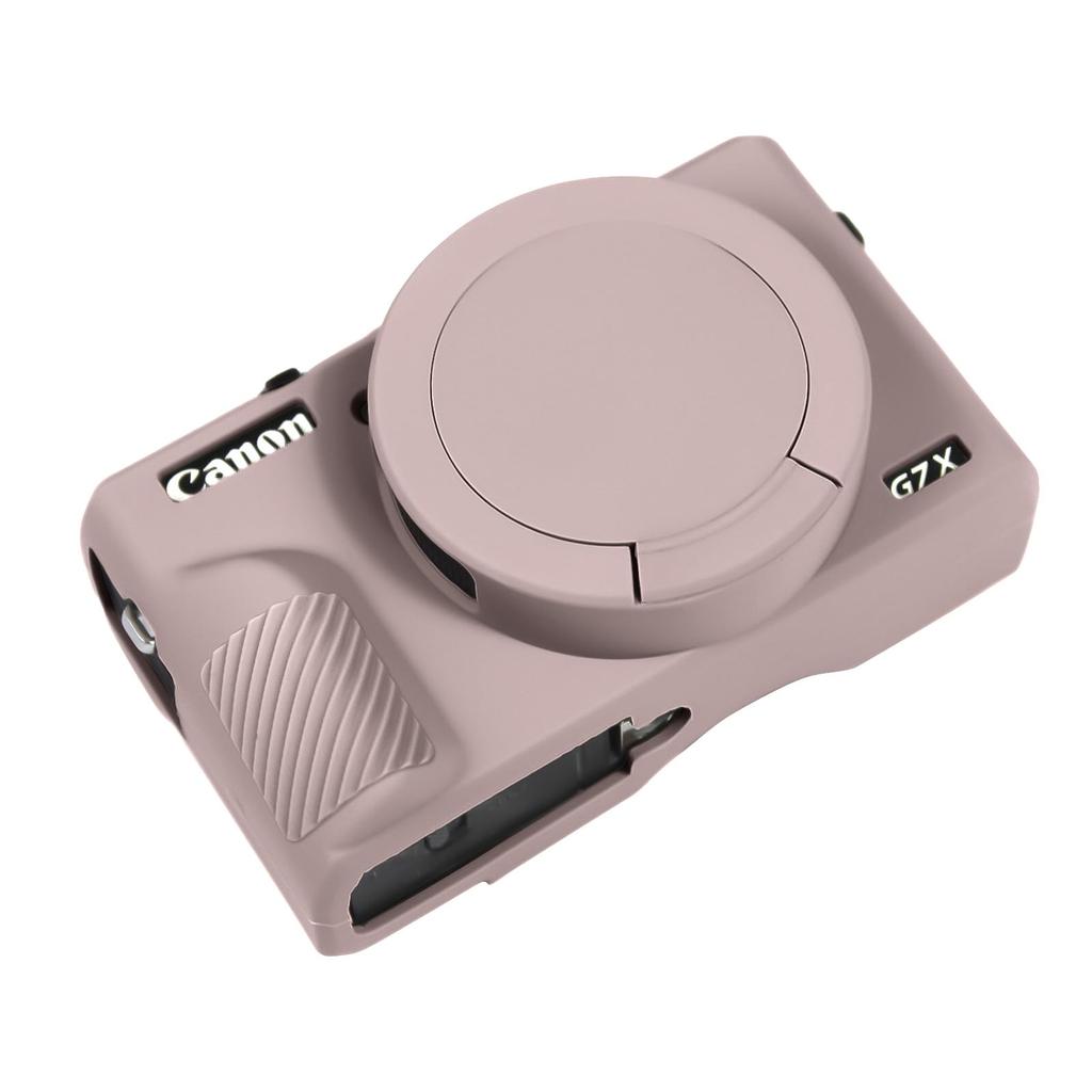Easy Hood Kameraveske for Canon Powershot G7 X Mark III Digitalt Mykt Silikon Beskyttelsesdeksel med Avtakbart Objektivdeksel for Canon G7XII G7X Mark II