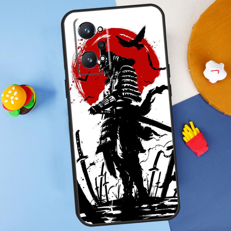 Samurai Warrior For Realme C55 C67 C61 C75 C53 C51 C21Y C25S GT 6 6T 5 GT7 Pro 10 11 12 13 14 Pro Plus Case