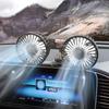 Car Dual Head Fan 360° Rotation 3 Gear Adjustable Suction Cup Cooling Fan for Vehicles Office Dashboard Mounted USB Fan