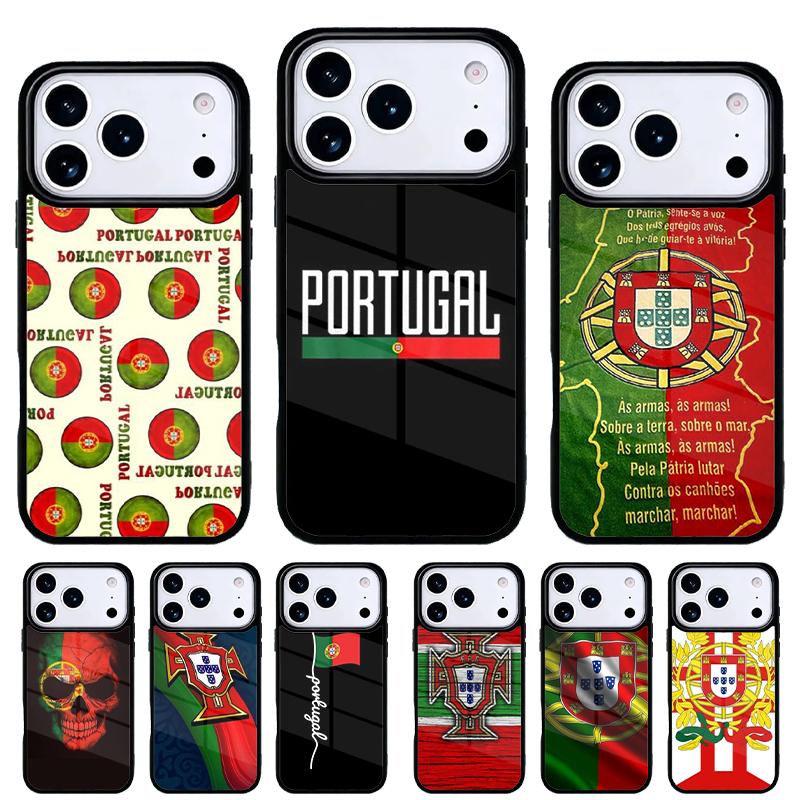 Portugal National Flag Phone Case for iPhone 17 Air 16e 15 14 13 Pro Max Back Cover for 12 11 Pro Coque