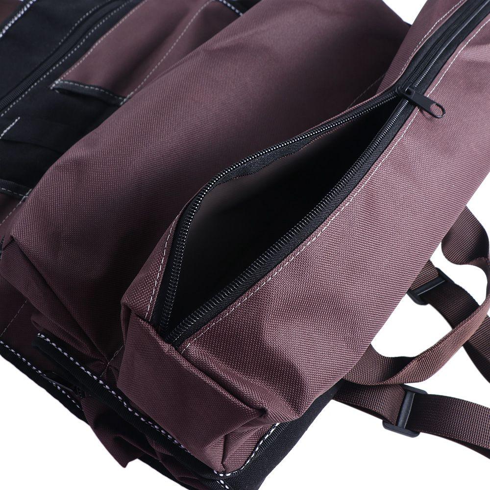 Bag Roll 15-Pockets Roll Heavy-Duty Tool Roll Up Bag Durable Waxed Canvas Tool Roll  Electrician