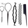 5Pcs Women Pull Hair Hook Needle Stick Fishtail Coil Comb Hairstyling Tools
