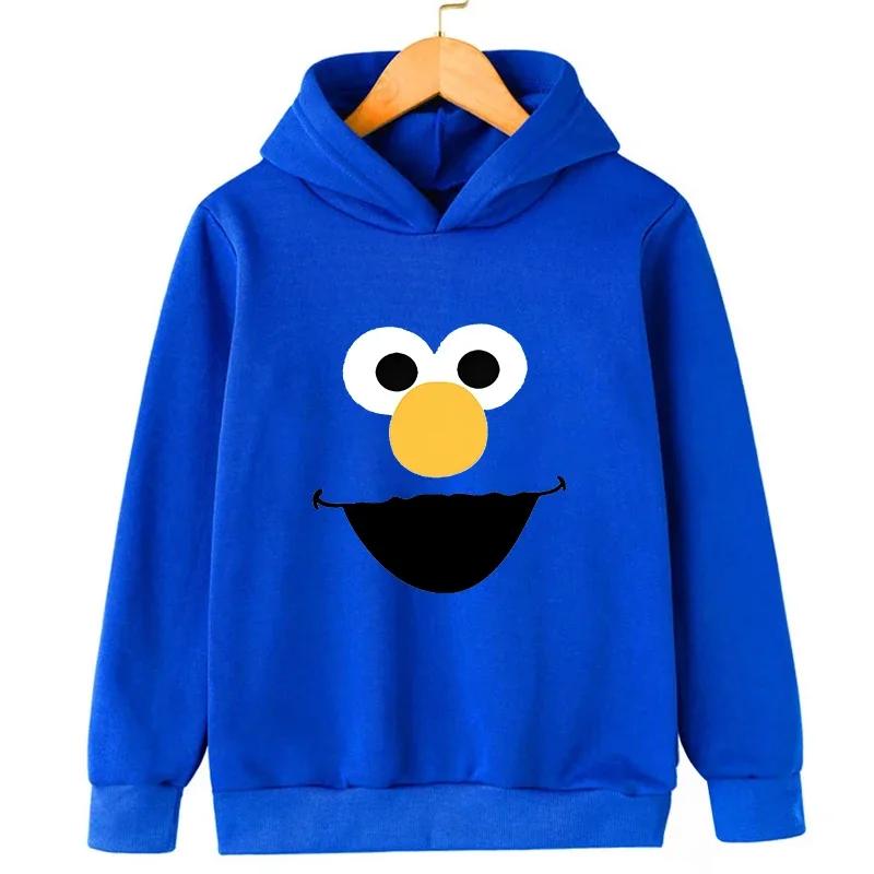 Spring and Autumn Cartoon Print Children's Hooded Hoodie Top New Casual Fashion Kid Sweatshirt Coat Hooded Pullover