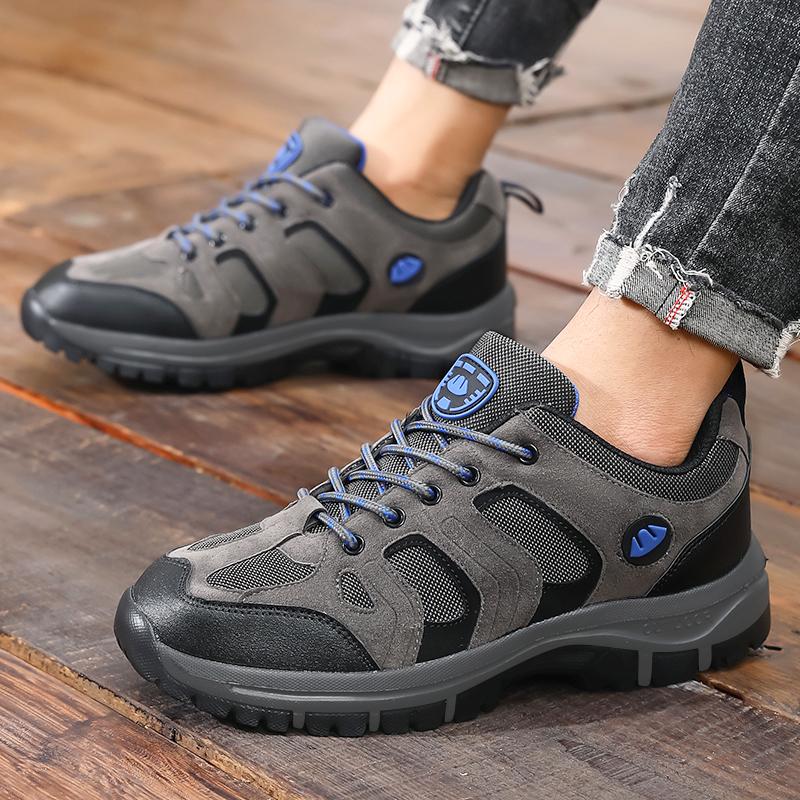 Men's Outdoor Hiking Shoes Breathable Mesh Trekking Shoe Non-slip Wear-resistant Casual Sports Shoes for Climbing Camping Travel
