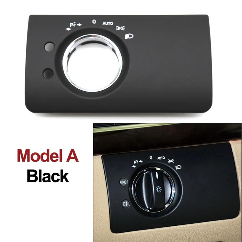 A58X-Car Interior Accessories Front Headlight Switch Button Panel Trim Cover For Benz W164 ML GL 300 350 450 500 05-11 LHD