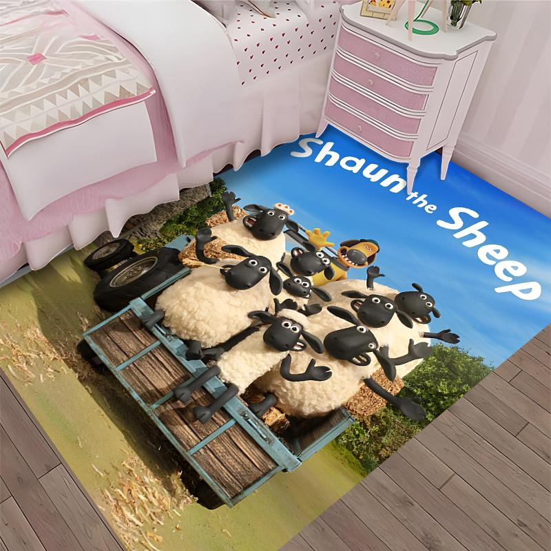 Shaun the Sheep Printed Carpet, Rug for Office Chair Living Room Bedroom Kitchen Room Decor Gifts.
