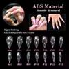 Eagle's Talon 120/140 Pcs Short Curved Stiletto False Nail Tips Clear Soft Fake Nails Extensions For DIY Nail Salon Manicure