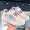 Girls Casual Sneakers Floral Design Soft Sole Kids Fashion Shoes Ages 4-12