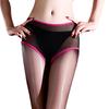 Sexy Women Leopard Briefs 2 In 1 Oil Shiny Stockings Thin Sheer See Through Hollow Out Bandage Shaping Pantyhose Maid Stockings