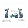 3 Pieces Iron Feline Statue Creative SculptedCat Figurine Set OldWorld Character Vintage Kitten