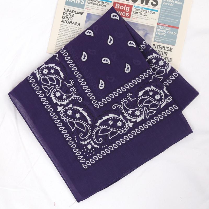 Unisex Cotton Bandana Kerchief Hip Hop Black Hair Band Neck Scarf Sports Headwear Wrist Wraps Head Square Scarves Handkerchief