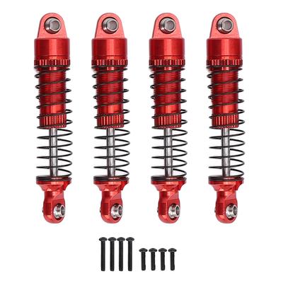 4PCS RC Shock Absorber Damper 50mm Upgrade Parts High Strength T6061 Aluminum Alloy RC Replacement Damper Red