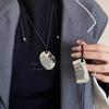 Silver Small Version Comb Necklace Retro Long Pendant Female Niche Design New Sweater Chain High-end Accessories Trend