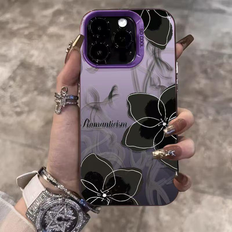 Ink Wash Flowers Phone Case for Apple iPhone 12-17 ProMax iPhone 17 Pro