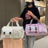 Large Capacity Women's Nylon Travel Duffel Bag,Weekender Gym Tote with Shoe Compartment Men's Versatile Sports & Fitness Carry-On