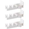 Wall Mounted Badminton Racket Holder Punch Free 3-Slots Tennis Racket Hanger with Ball Storage Rack Tennis No Hole Hanging Shelf for Home Dormitory