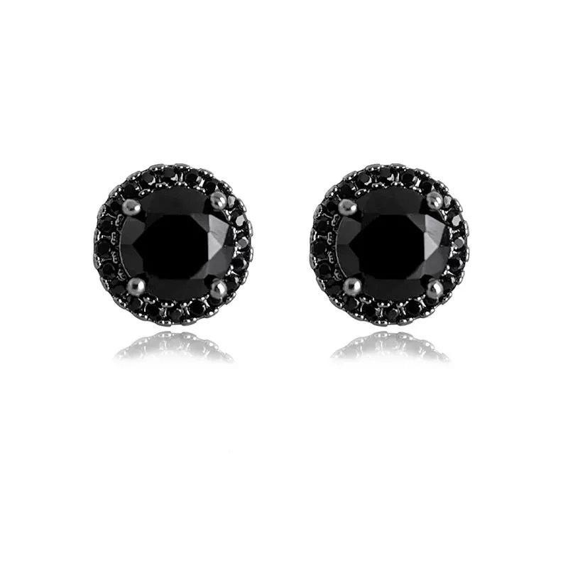 Earless Ear Hook Male Trendy Hip-hop Magnetic Zirconia Stud Earrings That Can Be Clipped On