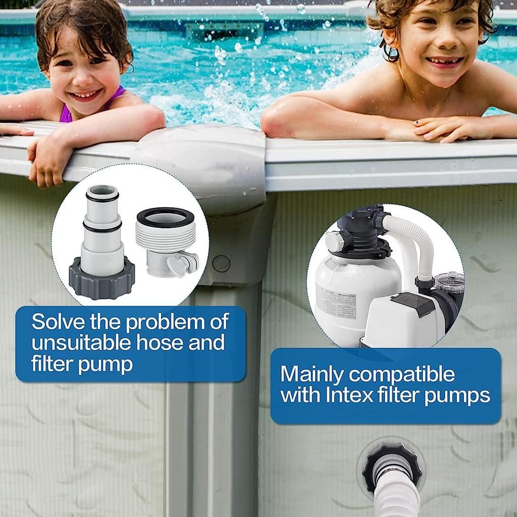 Replace Hose Adapter with Collar For 4000 2500 2000 1500 Threaded Connection Pump Plunger Valve Pool Drain Swimming Pool