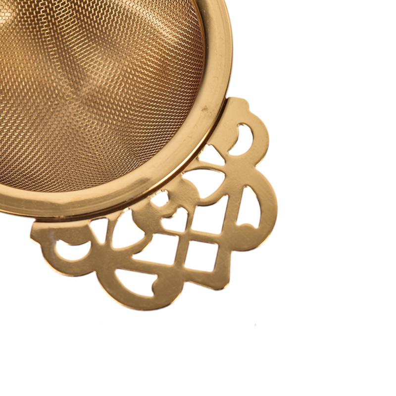 Stainless Steel Tea Strainer With Drip Bowl Traditional Hanging Infuser Filter