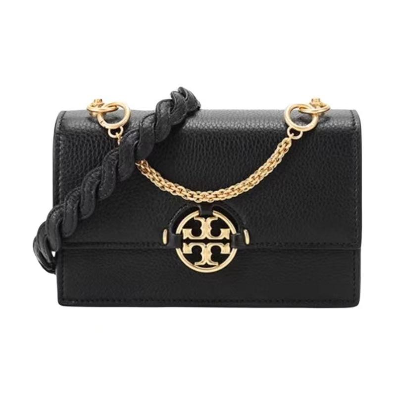 

Tory Burch Miller Iconic Double T Logo Chain Shoulder Bag Women Shoulder Bag Black 80532-0321 Basic Set (Bag+Dust Bag)