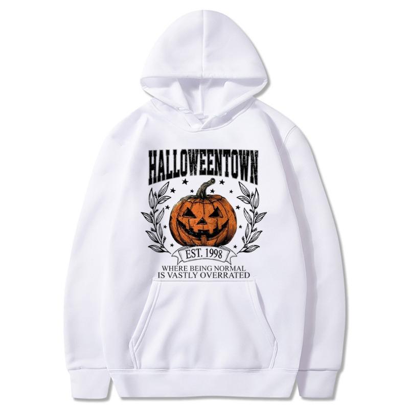 Halloween Town 1998 Retro Halloween Sweatshirt Pumpkin Autumn Party Trendy Sweatshirt Men Womnen Fleece Hoodies