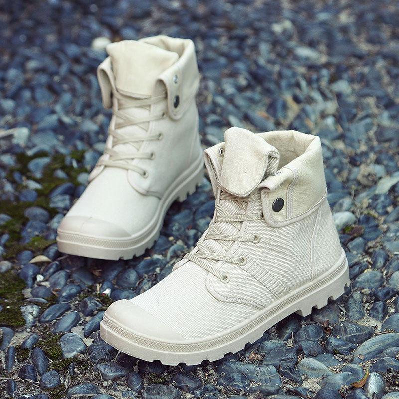 Jarní Nové Pánské Boty High-Top Ležérní Plátěné Boty Pánské Outdoorové Sportovní Boty Trendy Boty