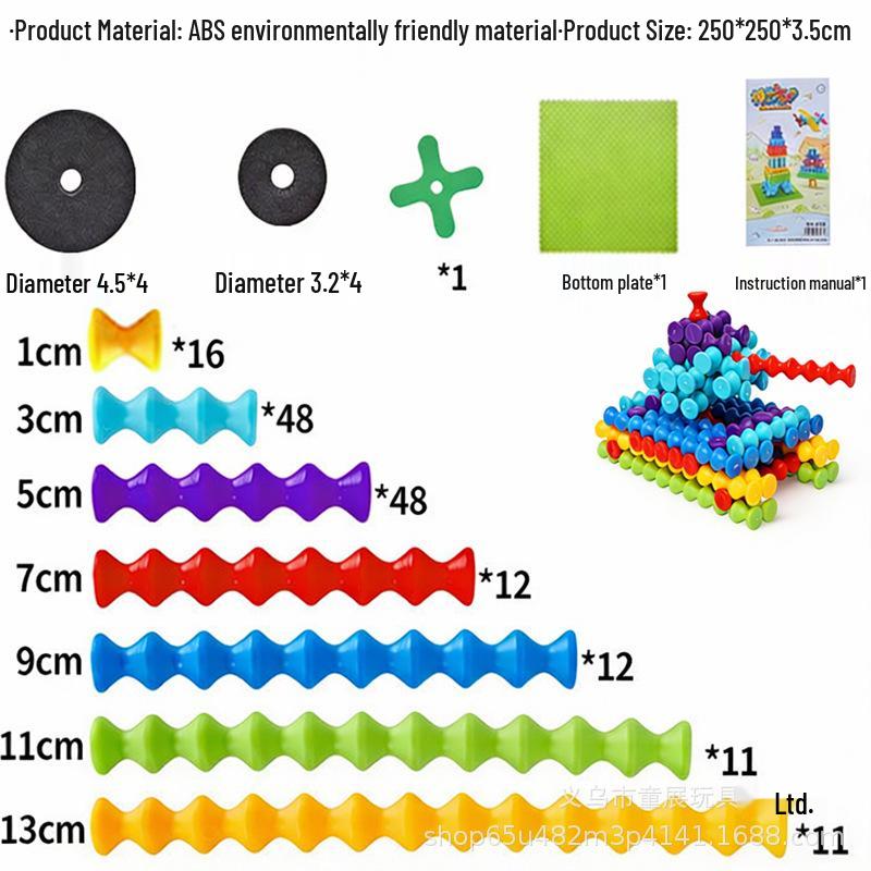 Bamboo 3D Building Blocks: Educational Toy for Kids