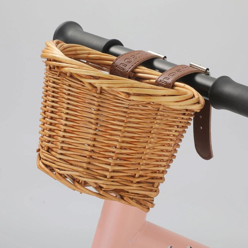 Bicycle Front Basket For Kids Bike Scooter Waterproof Durable Handmade Storage Basket Detachable Baggage Bag