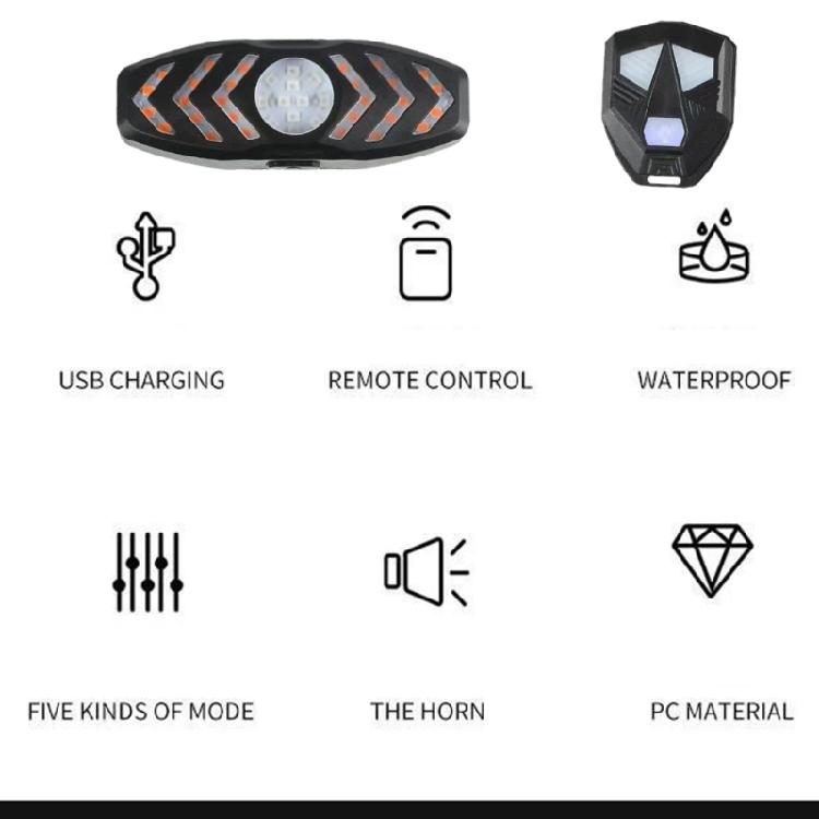 Bright LED Bicycles Warning Light Rechargeable Security Bike Tail Light for Safe Cycling Outdoor Activity