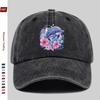 Pc Vintage Purple Floral Dolphin And Butterfly Print Baseball Cap Fashion Casual Vacation Style Printed Design Golf Hat Home